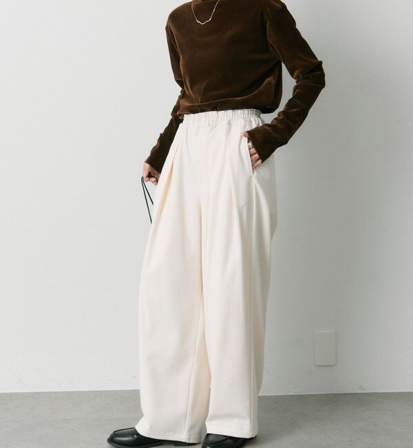  「ウール混ウエストゴムツータックパンツ」|その他|