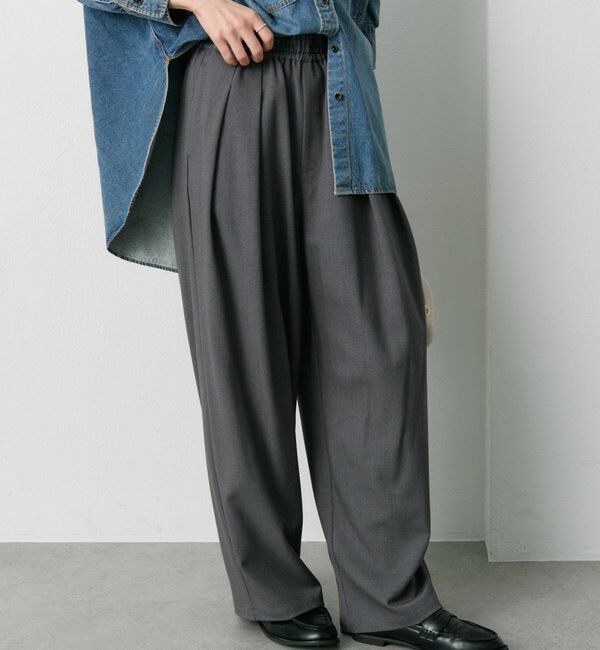  「ウール混ウエストゴムツータックパンツ」|その他|