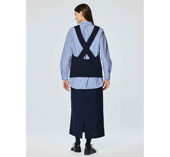 mizuiro ind「mizuiro ind バッククロスベスト」|ベスト・ジレ|