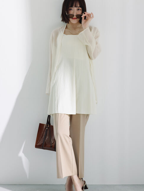 Te chichi「【松井愛莉着用】ドライダブルクロスフレアストレートパンツ」|その他|