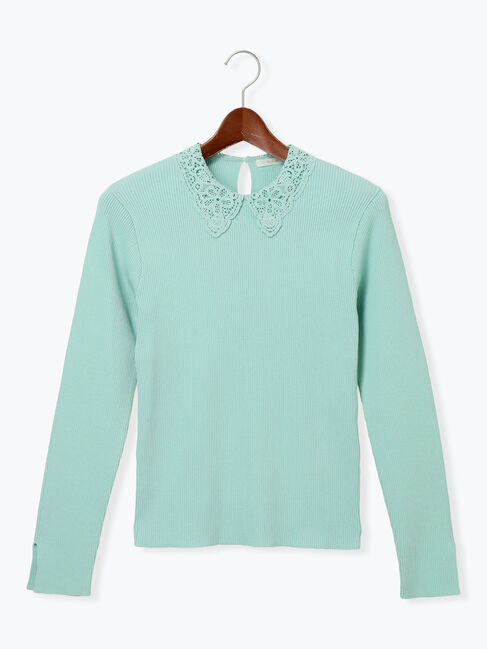 Te chichi「ケミカルレースカラーリブニット」|ニット・セーター|