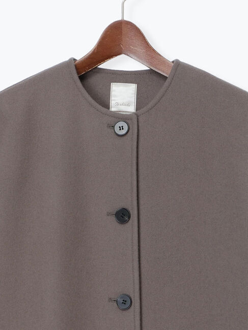 Te chichi「【宮本茉由着用】ウールメルトンノーカラーロングコート《2025winter catalog item》」|その他|