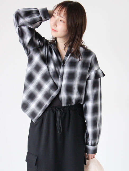 Te chichi TERRASSE「アソートフリルブラウス」|シャツ・ブラウス|ブラック