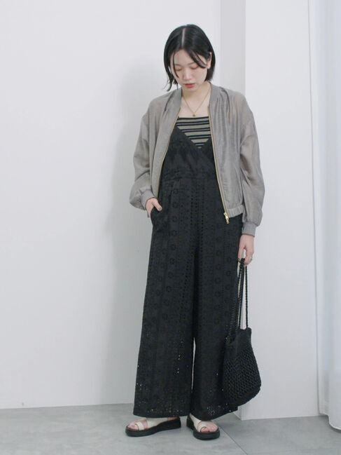 Samansa Mos2 blue「マルチボーダータンク」|Tシャツ・カットソー|