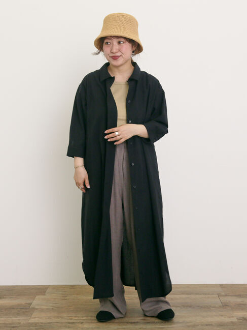 Samansa Mos2「【S/Mサイズ】◎柄アソートシャツワンピース」|ワンピース|ブラック