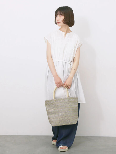 Samansa Mos2 blue「前後2way幅広レースタンク」|Tシャツ・カットソー|