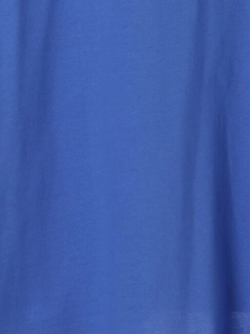 Samansa Mos2 blue「ロゴ刺繍フレンチスリーブTシャツ」|Tシャツ・カットソー|