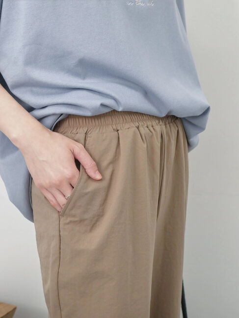 Samansa Mos2 blue「ハイウエストワイドイージーパンツ」|その他|