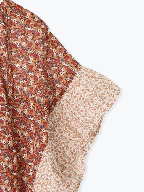 Samansa Mos2「インド柄アソート袖フリルブラウス」|シャツ・ブラウス|