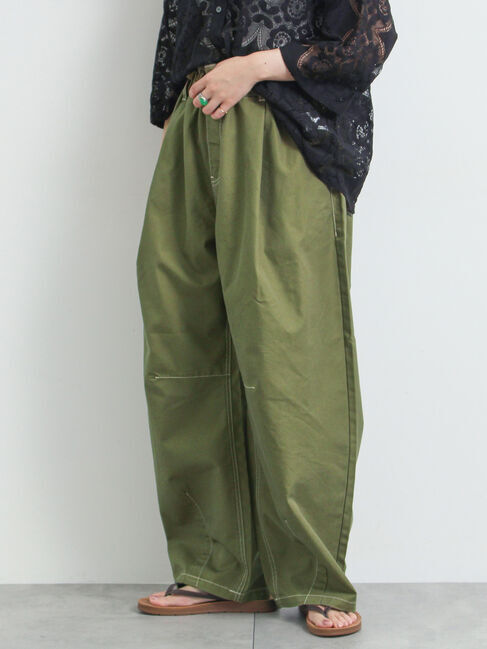 SM2「[接触冷感]配色ステッチパンツ」|その他|カーキ