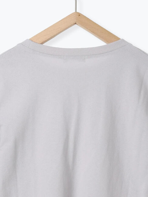 Samansa Mos2 blue「箔フォトプリントロンT」|Tシャツ・カットソー|