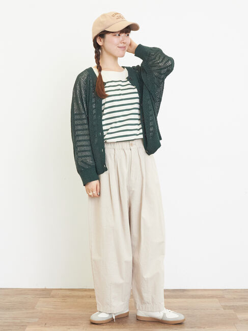 Samansa Mos2「パネルボーダーロングスリーブカットソー」|Tシャツ・カットソー|