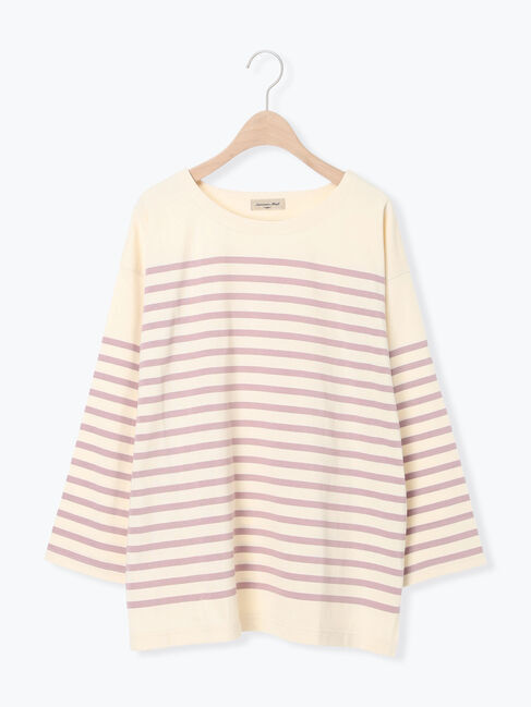 Samansa Mos2「パネルボーダーロングスリーブカットソー」|Tシャツ・カットソー|