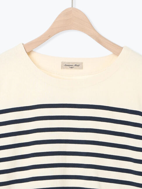 Samansa Mos2「パネルボーダーロングスリーブカットソー」|Tシャツ・カットソー|