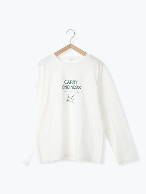 Samansa Mos2 blue「アソートプリントロンT」|Tシャツ・カットソー|