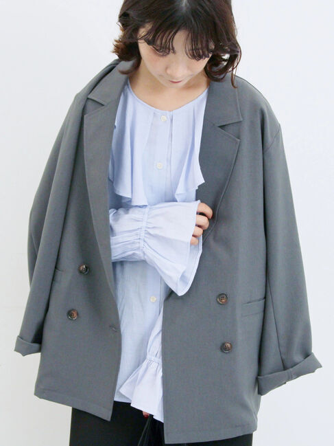 Samansa Mos2 blue「アソートダブルジャケット」|その他|