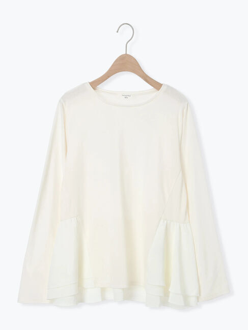 Samansa Mos2 blue「ペプラムドッキングカットソー」|Tシャツ・カットソー|