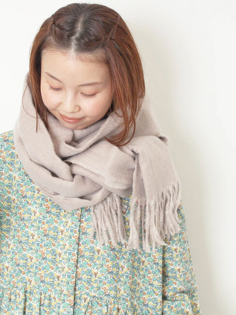 Samansa Mos2「【帯電防止/ウォッシャブル】リバーシブル無地ストール」|その他|