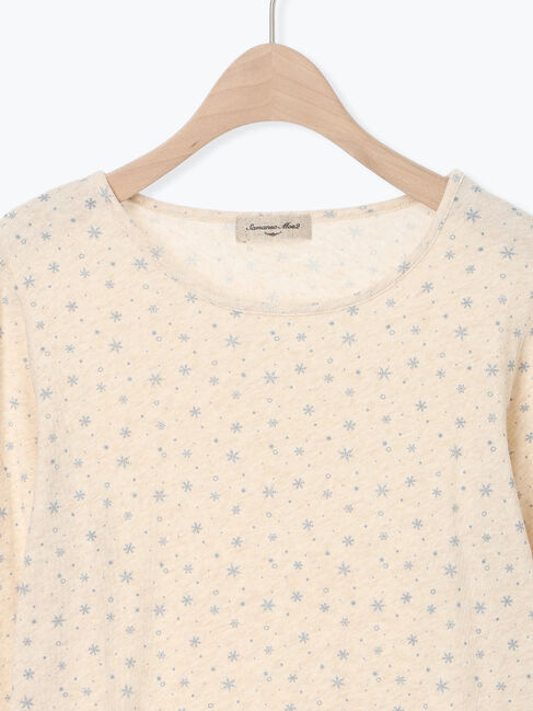 Samansa Mos2「【吸湿発熱】ベア天雪柄クルーネックインナー」|Tシャツ・カットソー|