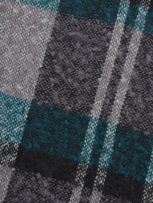 Samansa Mos2 blue「ブークレチェックマフラー」|その他|