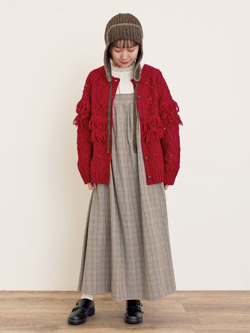 Samansa Mos2「前タックジャンパースカート」|ワンピース|