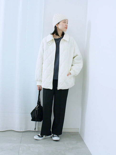 Samansa Mos2 blue「ジャガードダンボールプルオーバー」|Tシャツ・カットソー|