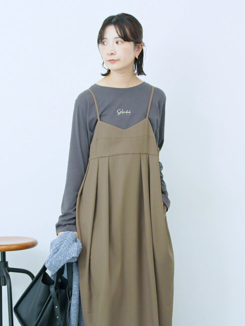 Samansa Mos2 blue「ワンポイント刺繍プルオーバー」|Tシャツ・カットソー|