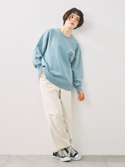 SM2「ロゴ刺繍ニットプルオーバー」|ニット・セーター|ミント