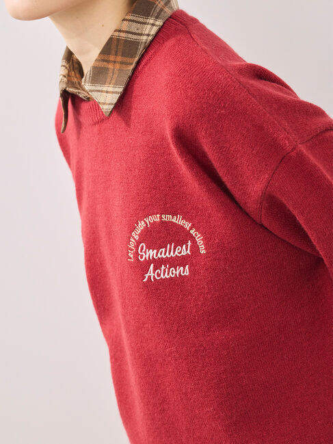 SM2「ロゴ刺繍ニットプルオーバー」|ニット・セーター|