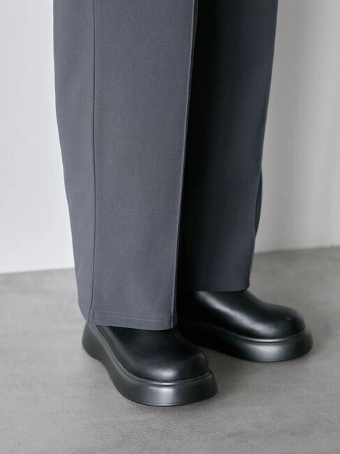 Samansa Mos2 blue「カットジョーゼット裏ボンディングパンツ」|その他|