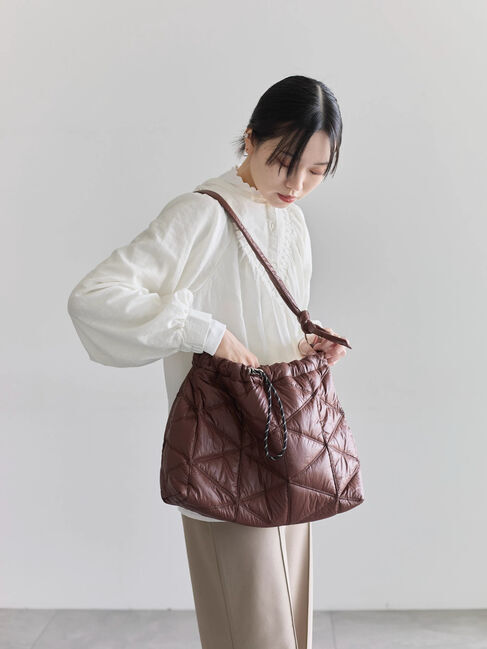 Samansa Mos2 blue「キルティングバッグ」|その他|