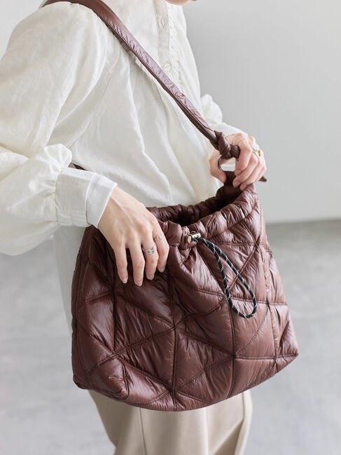 Samansa Mos2 blue「キルティングバッグ」|その他|