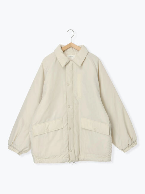 Samansa Mos2 blue「襟付中綿ブルゾン」|ブルゾン・スタジャン|