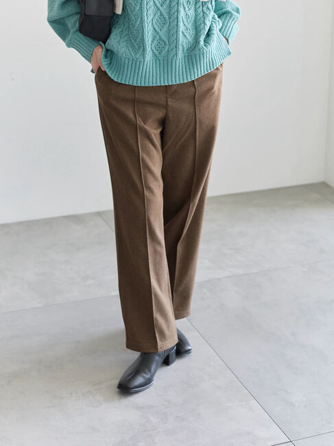 Samansa Mos2 blue「ヘリンボーンストレートパンツ」|その他|