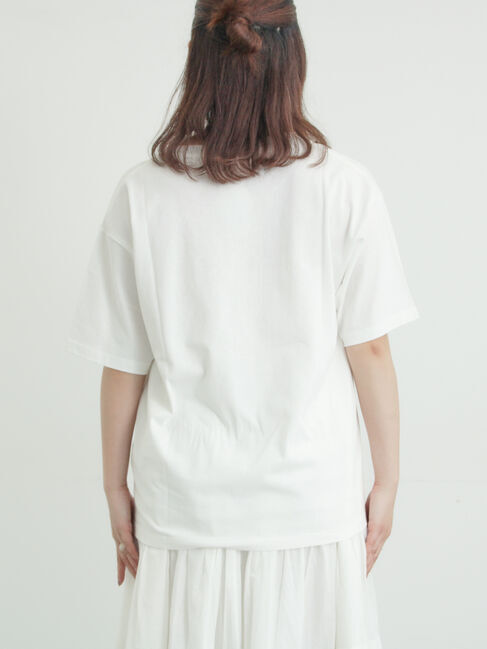 Samansa Mos2「[接触冷感]箔プリントTシャツ」|Tシャツ・カットソー|