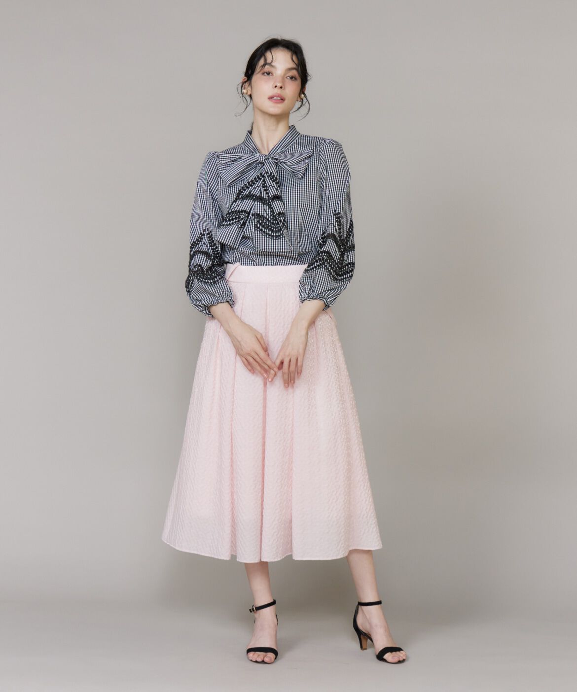 Maglie le cassetto「《プラスサイズ》ボーラーレースブラウス」|シャツ・ブラウス|