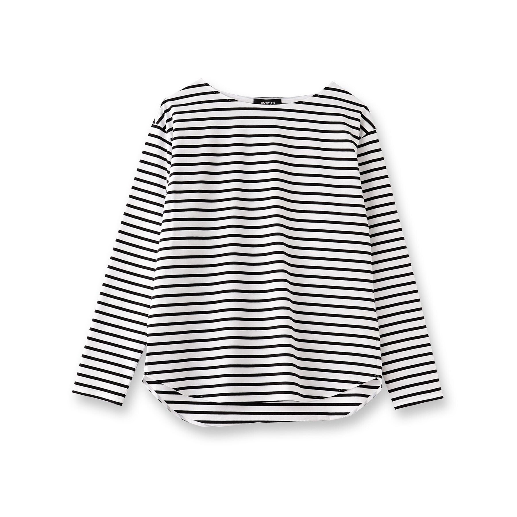 UNTITLED「【着回し/首元スッキリ】ボートネック天竺プルオーバー」|Tシャツ・カットソー|