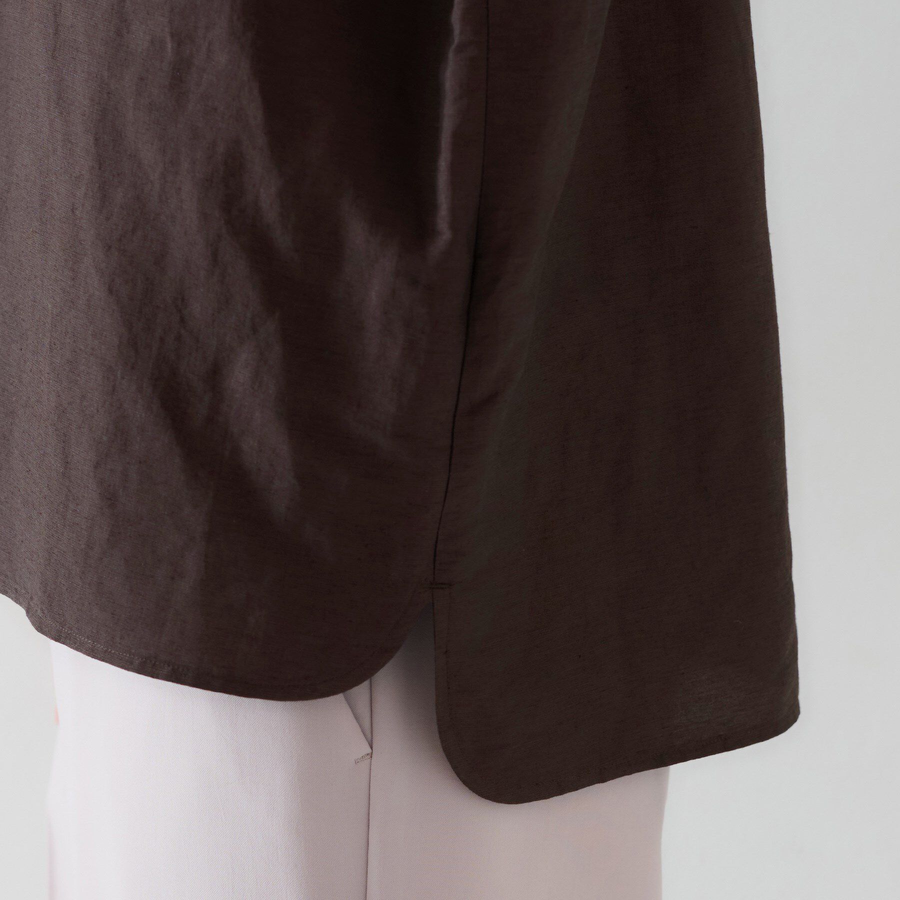 UNTITLED「【セットアップ可能/手洗い可】リネン混 ボートネックTブラウス」|シャツ・ブラウス|