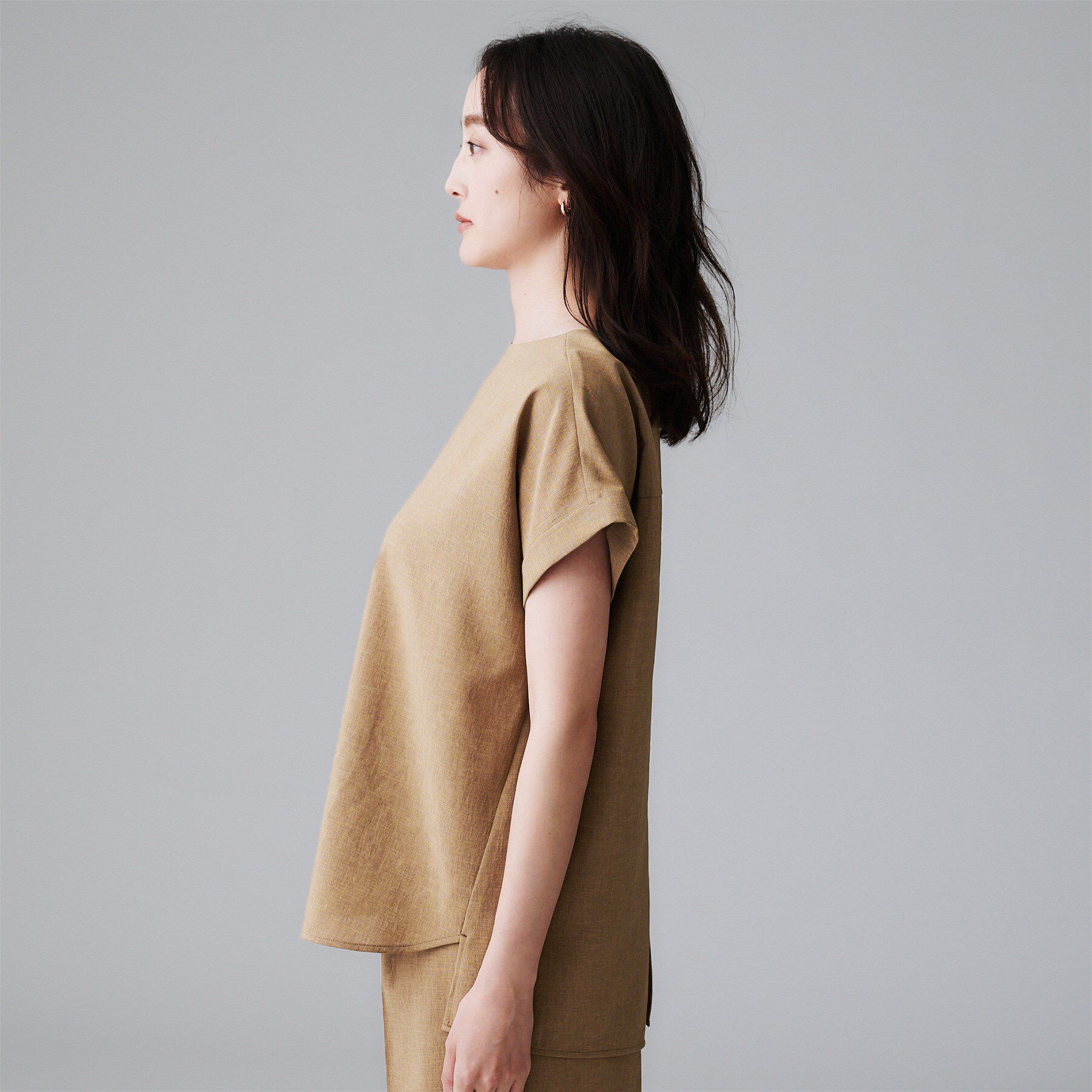 UNTITLED「【セットアップ可/はっ水/通勤】リラククール 半袖ブラウス」|シャツ・ブラウス|