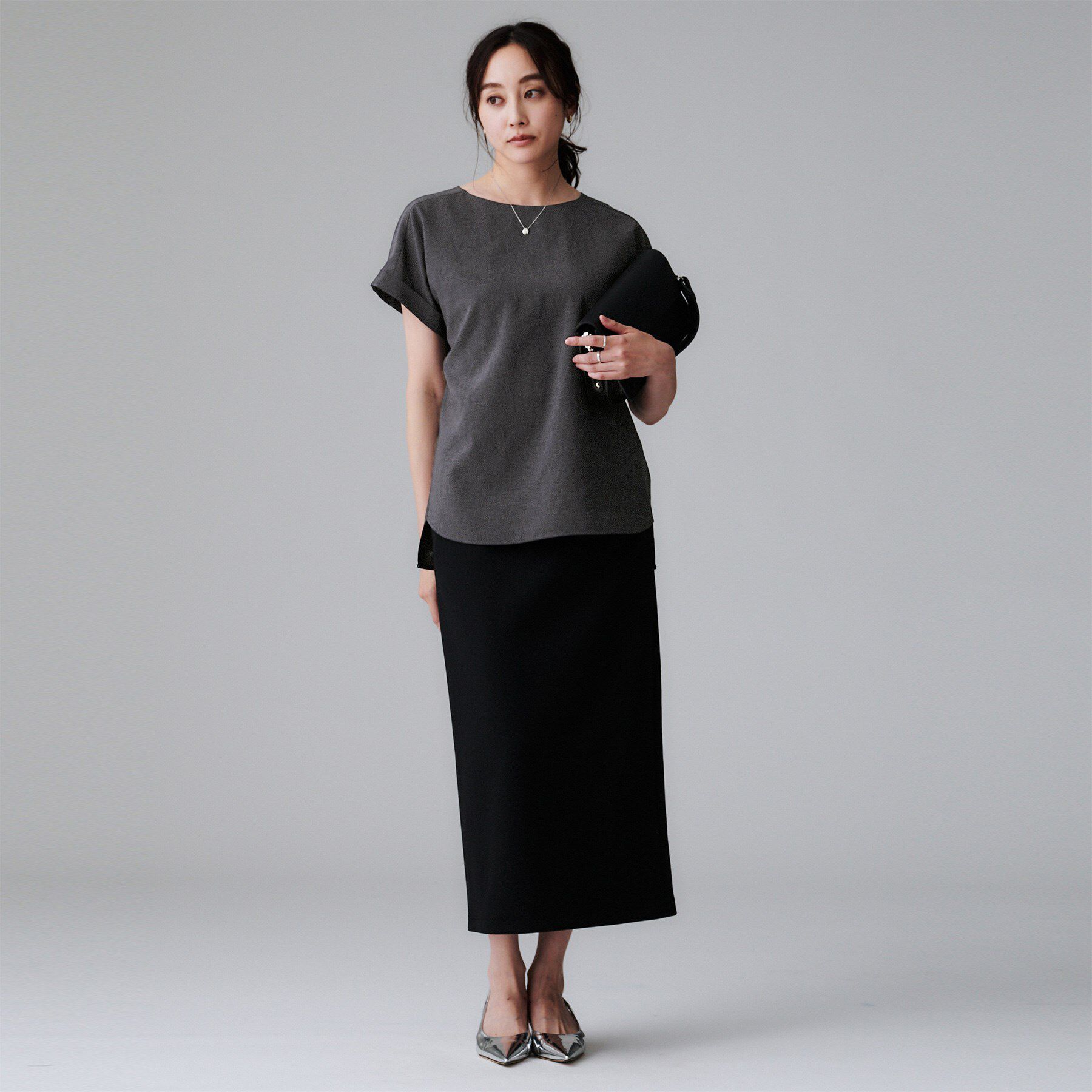 UNTITLED「【セットアップ可/はっ水/通勤】リラククール 半袖ブラウス」|シャツ・ブラウス|