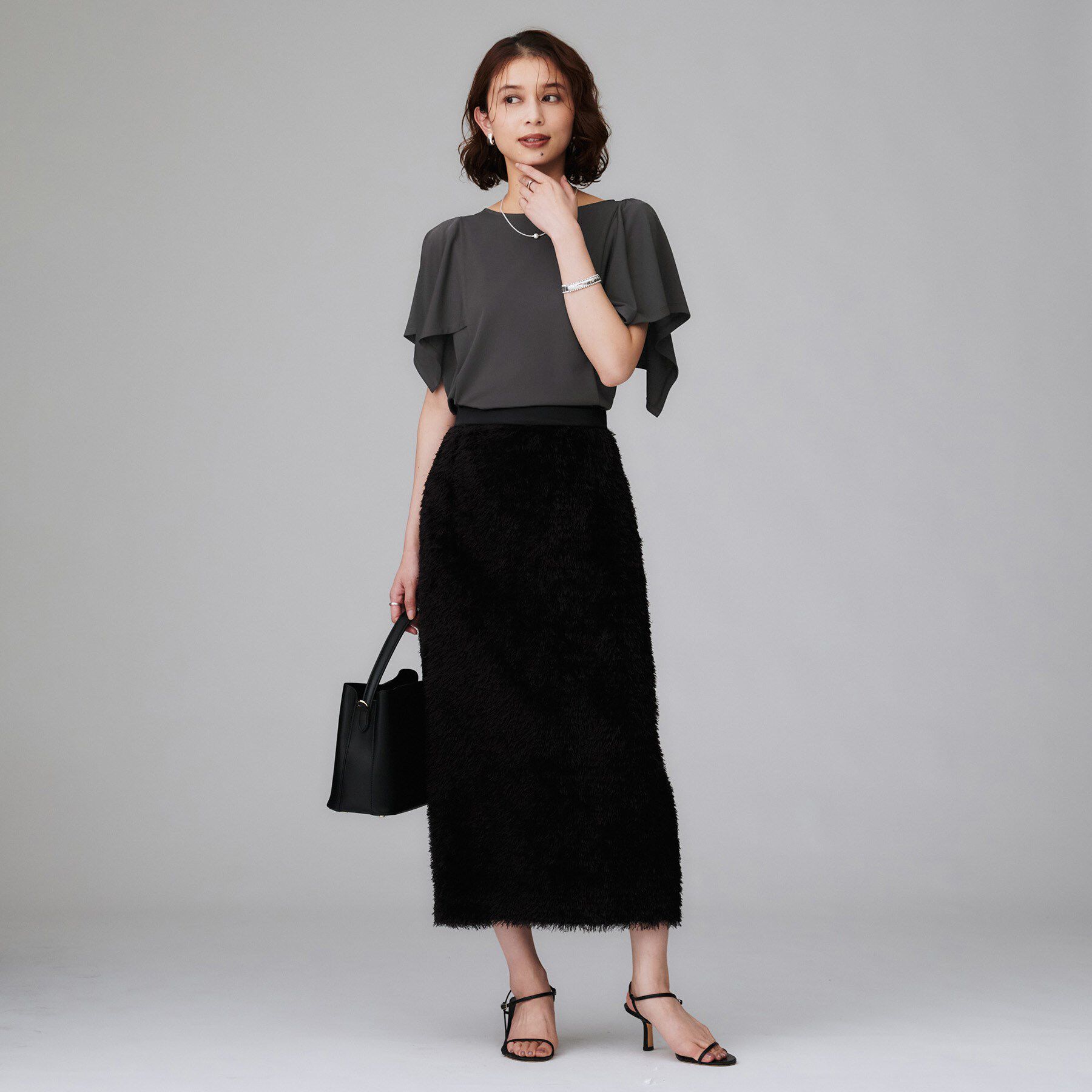 UNTITLED「【きれいめ／接触冷感／日本製】ハンカチスリーブプルオーバー」|Tシャツ・カットソー|