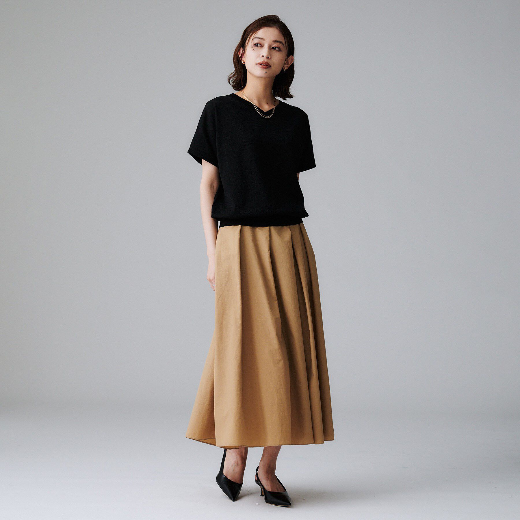 UNTITLED「【洗える/前後2WAY】ネックプルオーバーニット」|ニット・セーター|