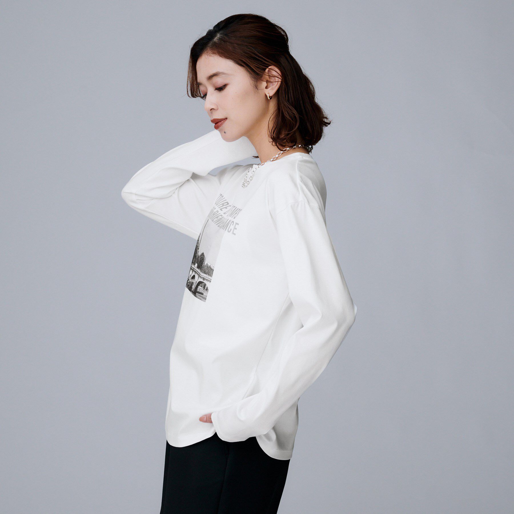 UNTITLED「【洗える/コットン100%】グラフィックロンT」|Tシャツ・カットソー|