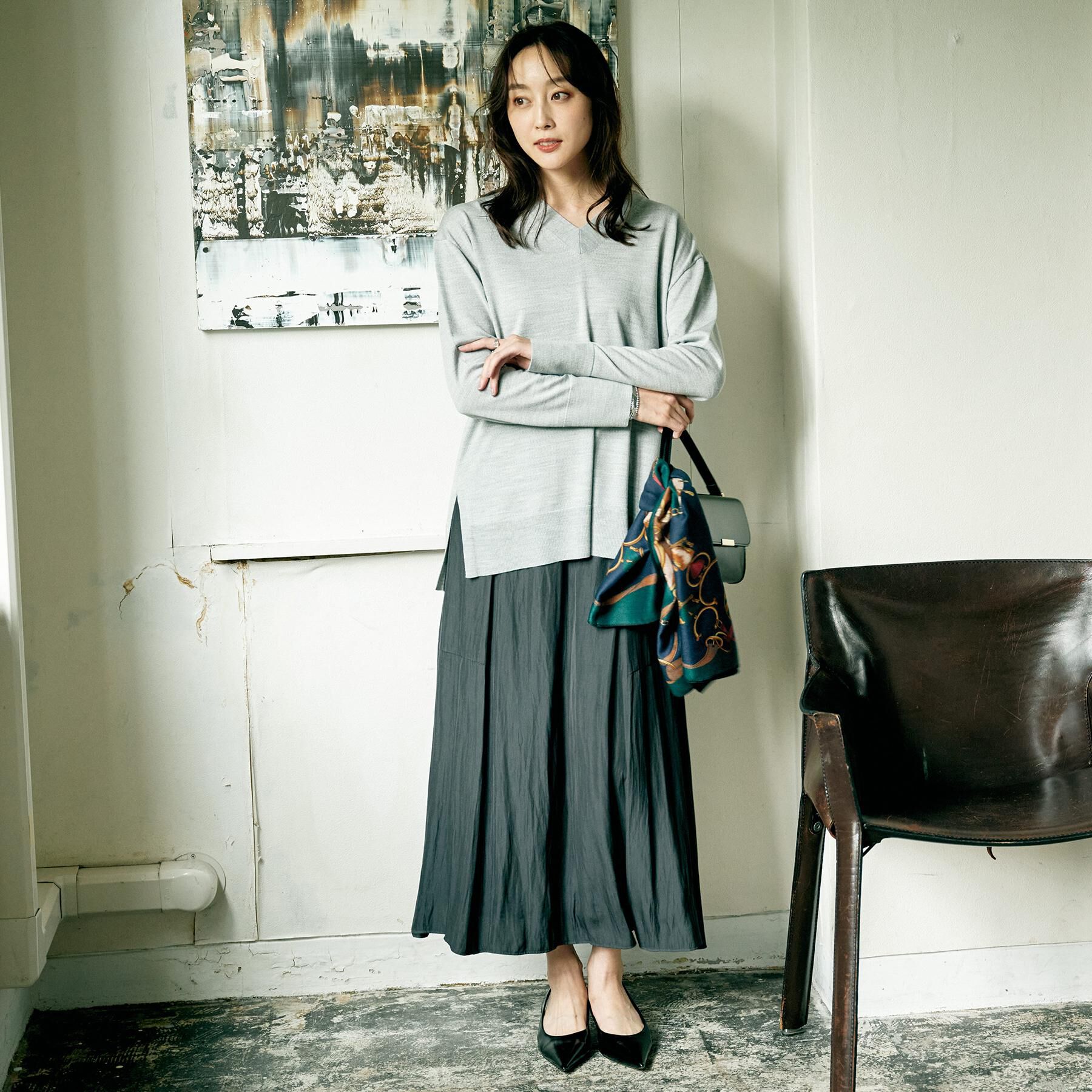 UNTITLED「【洗える/1枚で着映え】ソフト裾フレアスカート」|スカート|