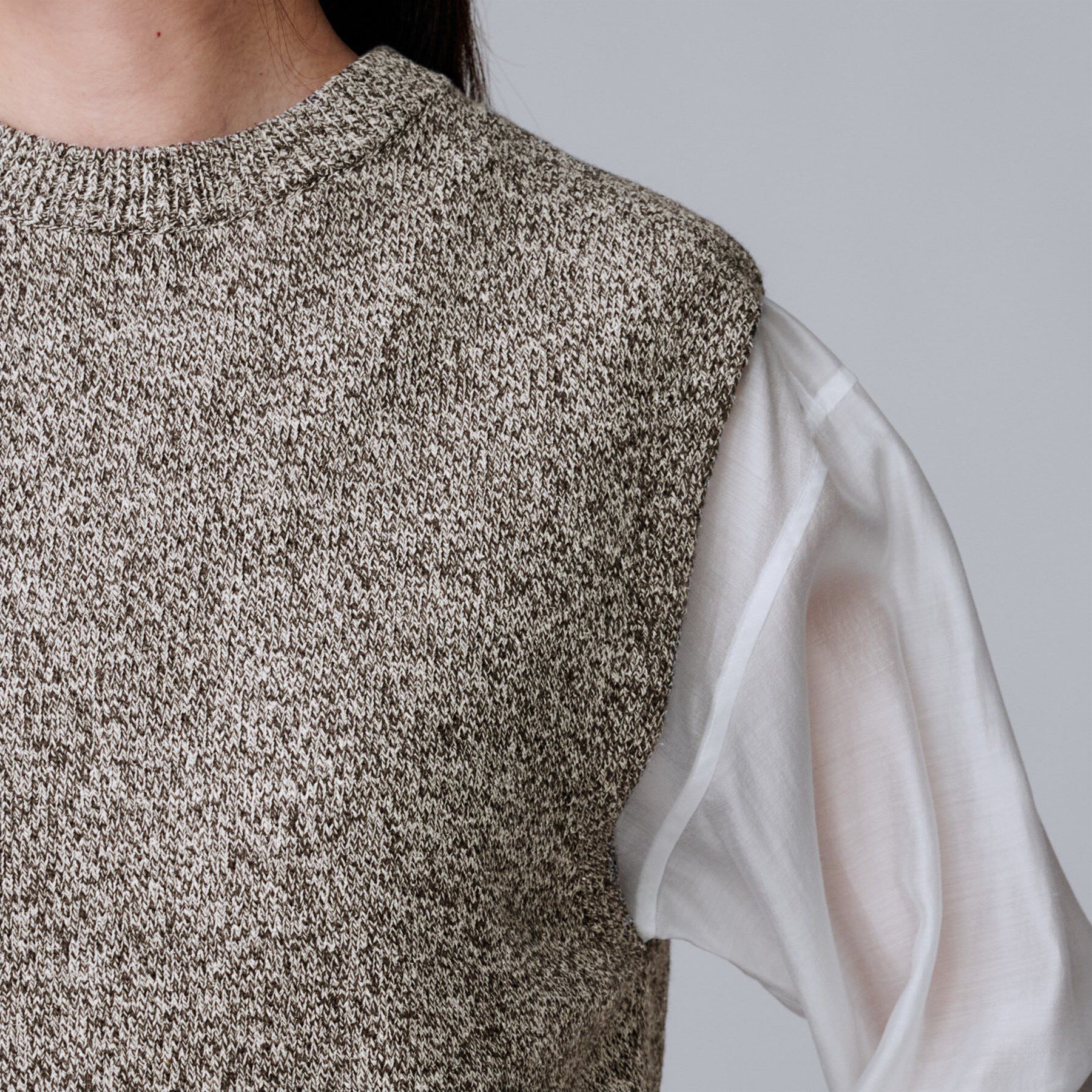 UNTITLED「【重ね着レイヤードに】杢調ニットベスト」|ベスト・ジレ|