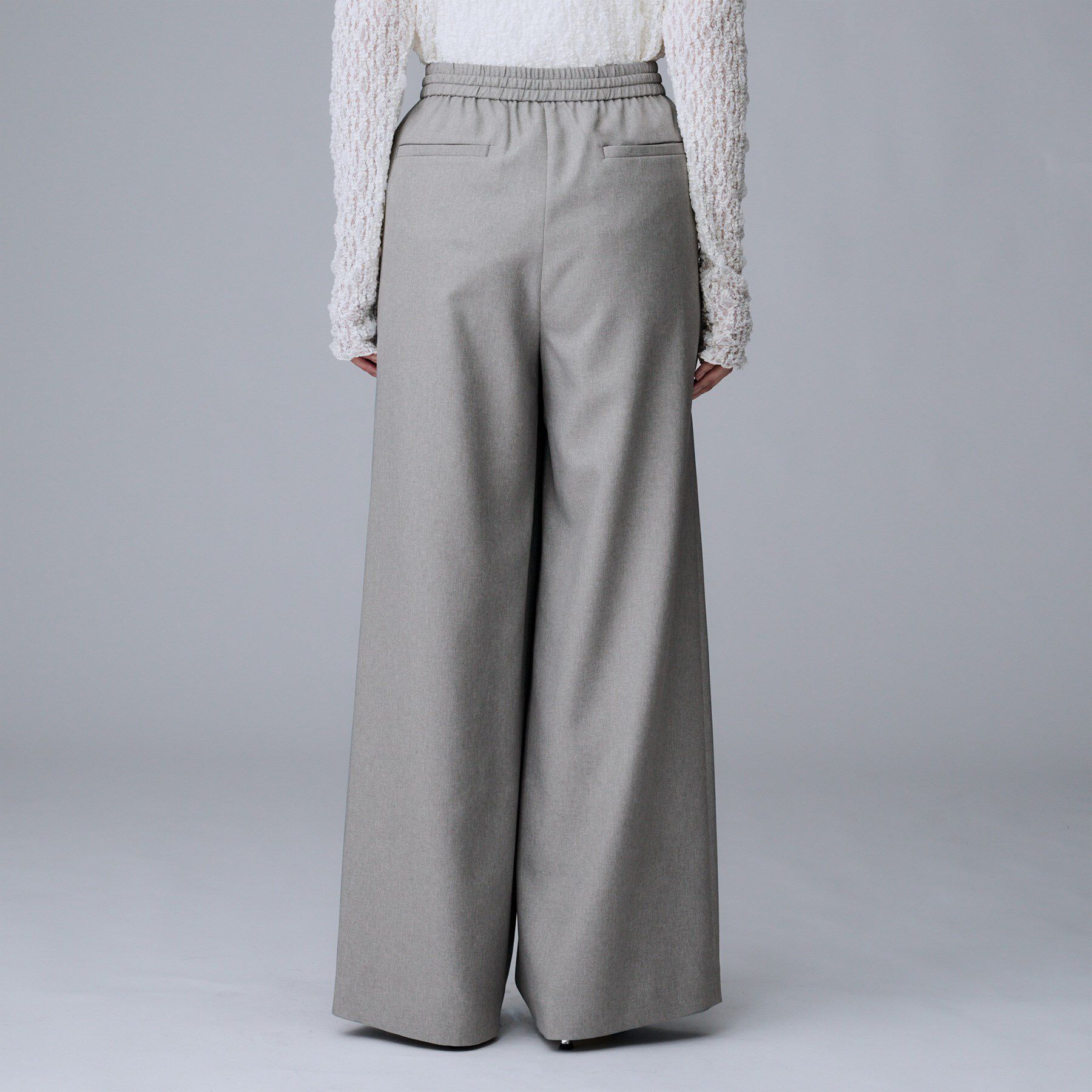 UNTITLED「【洗える/ワイド/ウエストゴム】ストレッチドロストパンツ」|その他|