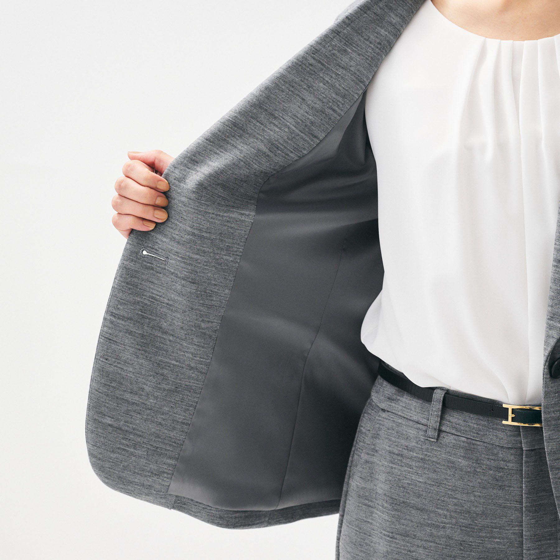 UNTITLED「【洗えるスーツ／ストレッチ】ウール混ジャージ テーラードジャケット」|テーラードジャケット|