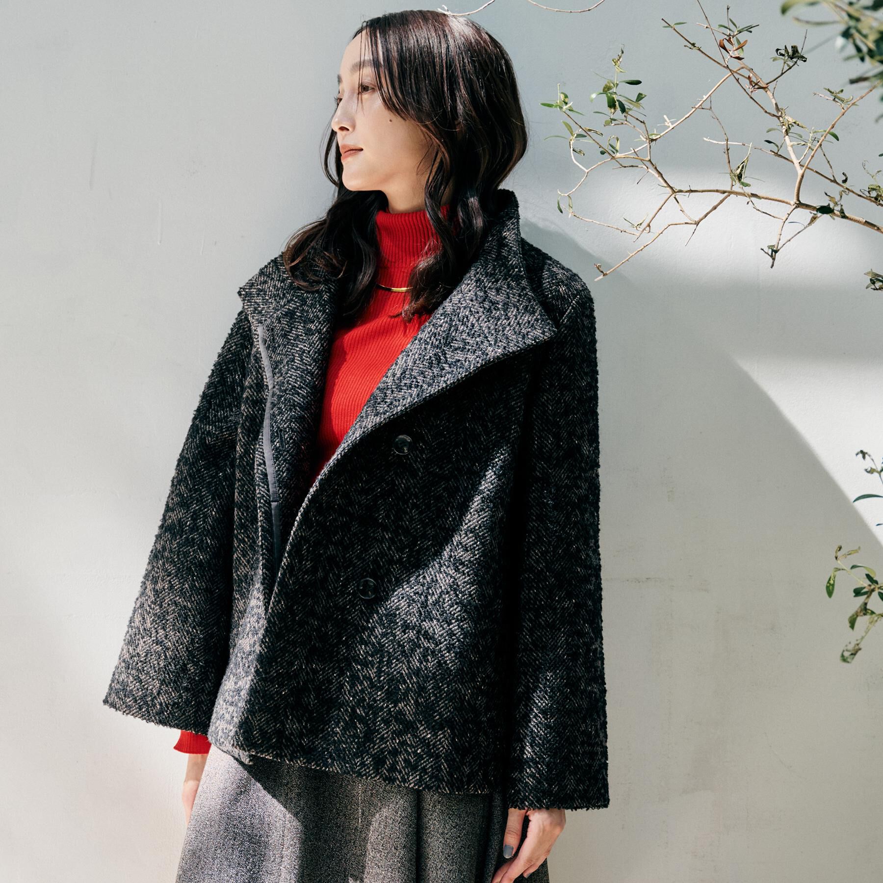 UNTITLED「【エレガント／ミディアウター】ミックスヘリンボンコート」|その他|