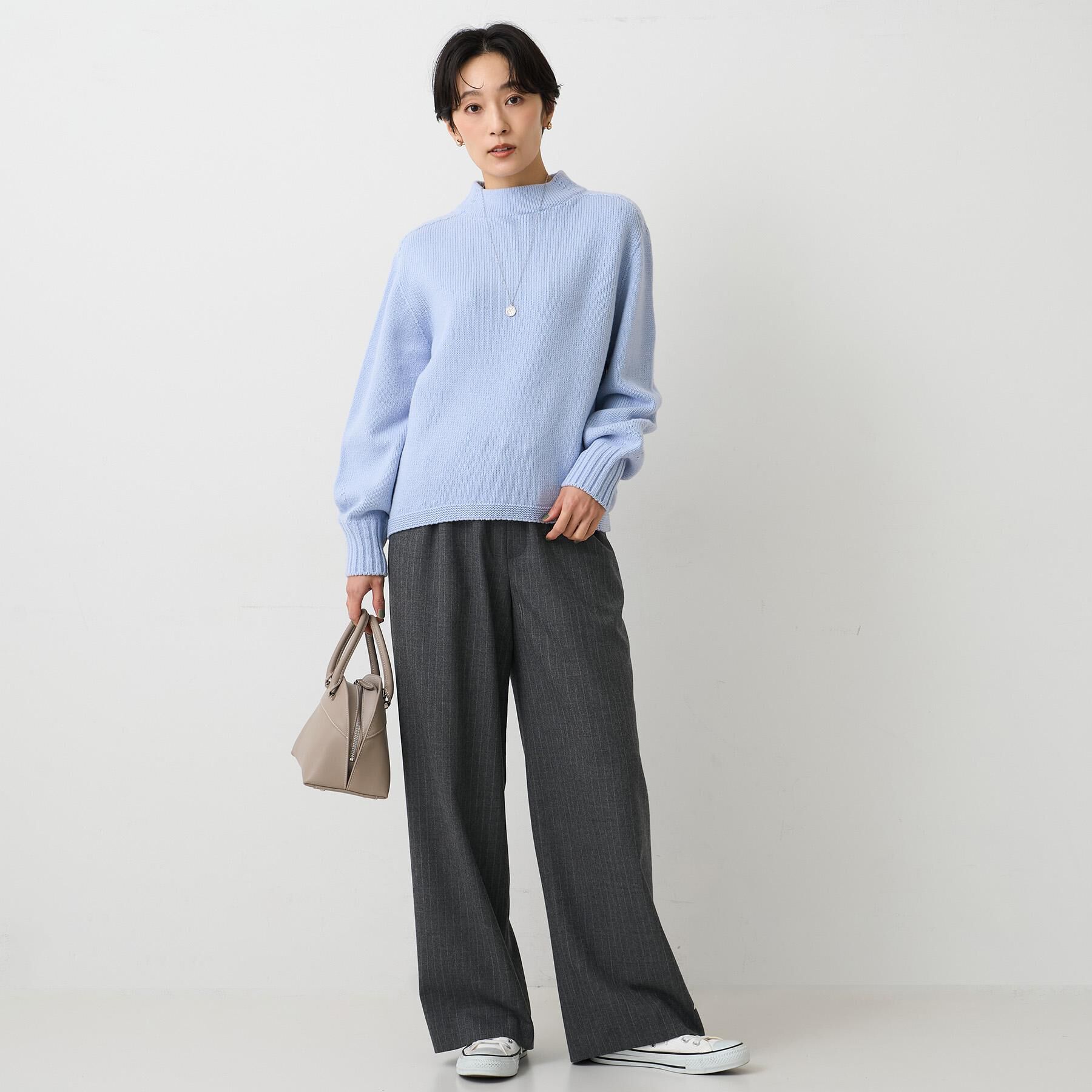 UNTITLED「【洗える】スポンディッシュ ボトルネックニット」|ニット・セーター|