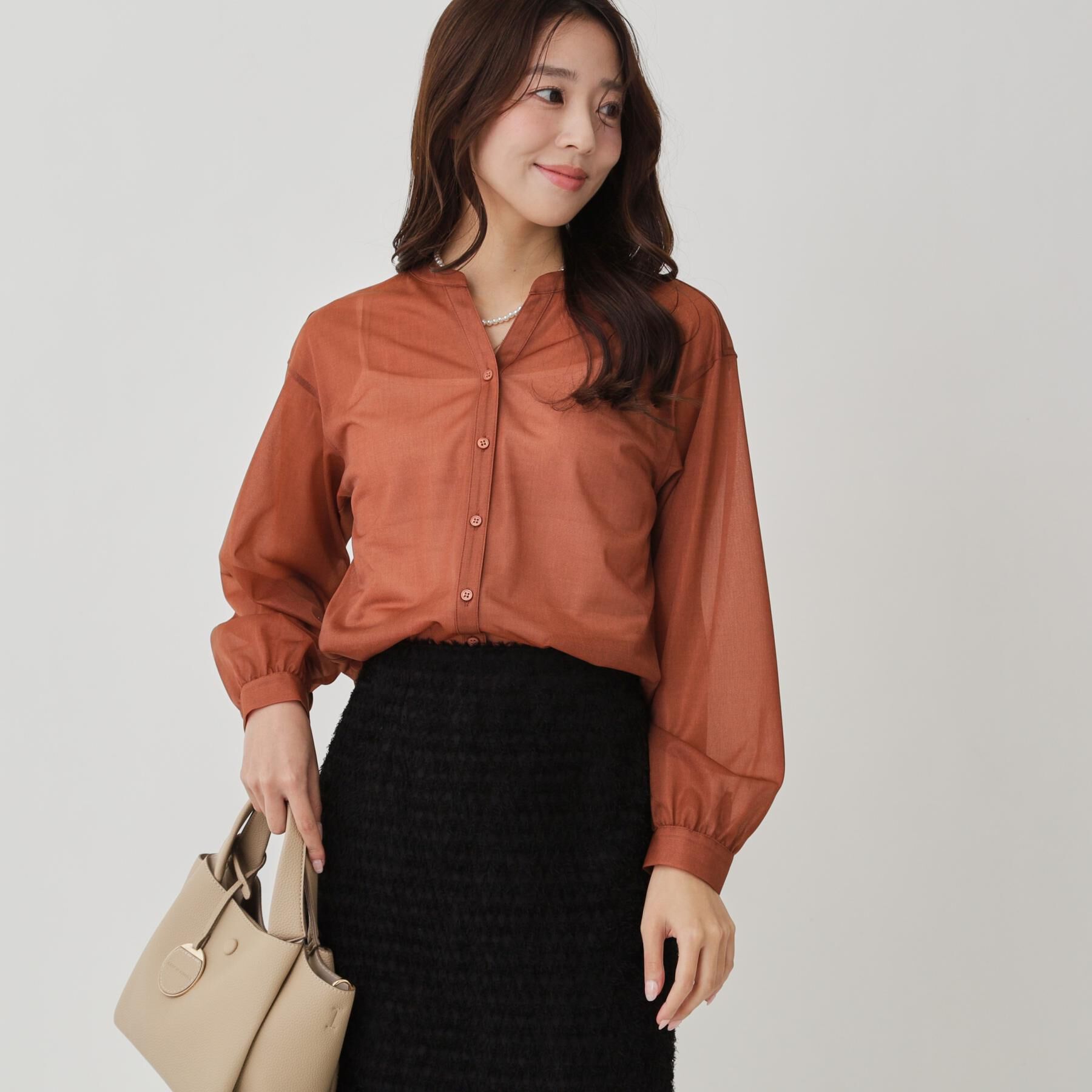 COUP DE CHANCE「【手洗い可】シアーブラウス」|シャツ・ブラウス|